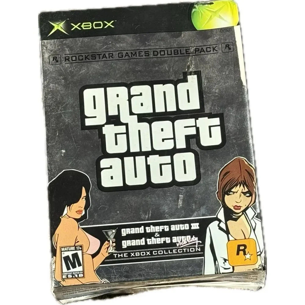 Grand Theft Auto Double Pack (Microsoft Xbox, 2003) Rockstar Games Auto 3 & Vice